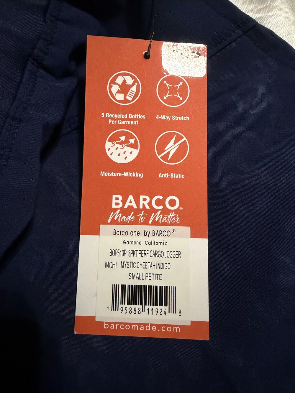 Barco Uniforms Women’s Indigo Mystic Cheetah Joggers - Picture 5 of 6